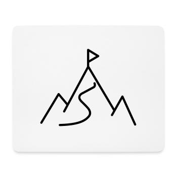 Montagne chemin drapeau symbole - Tapis de souris (format paysage) - blanc - Devant