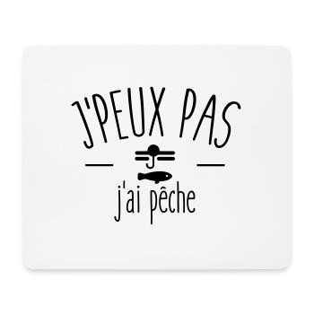 Je peux pas j ai pêche - Tapis de souris (format paysage) - blanc - Devant