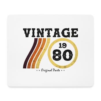 Jahrgang 1980 - Klassische limitierte Auflage Retro 44 - Mousepad (Querformat) - Weiß - Vorne