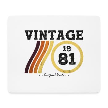 Retro Vintage 1981 - Classic Limited Edition 43 - Mouse Pad (horizontal) - white - Front