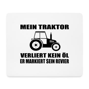 Traktor - Mousepad (Querformat) - Weiß - Vorne