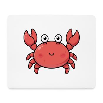 Krabbe Krebs Kawaii Geschenk Urlaub Strand  - Mousepad (Querformat) - Weiß - Vorne