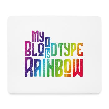 My Bloodtype is Rainbow - tolerance and peace - Mouse Pad (horizontal) - white - Front