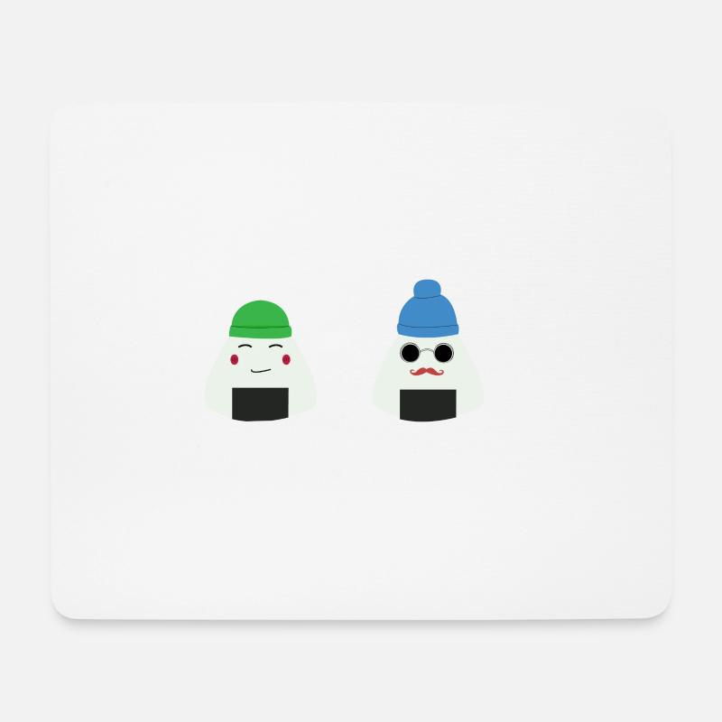 Onigiri Gespann - Mousepad (Querformat) - Weiß