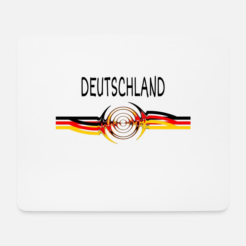 Deutschland Schwarz-Rot-Gold - Mousepad (Querformat) - Weiß