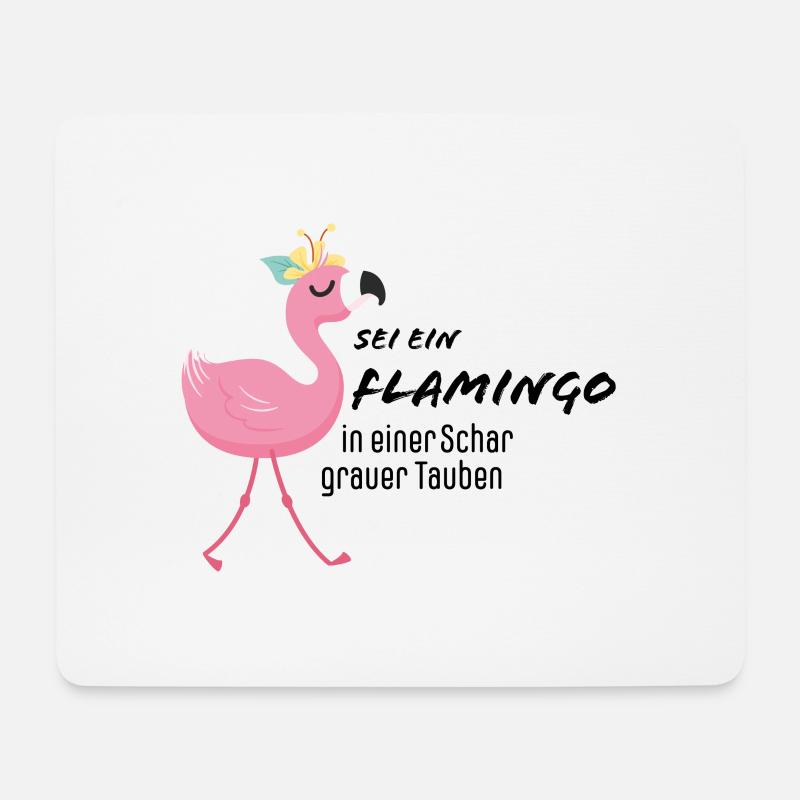 Flamingo Flamingos pink pretty rosa Beach Baby - Mousepad (Querformat) - Weiß