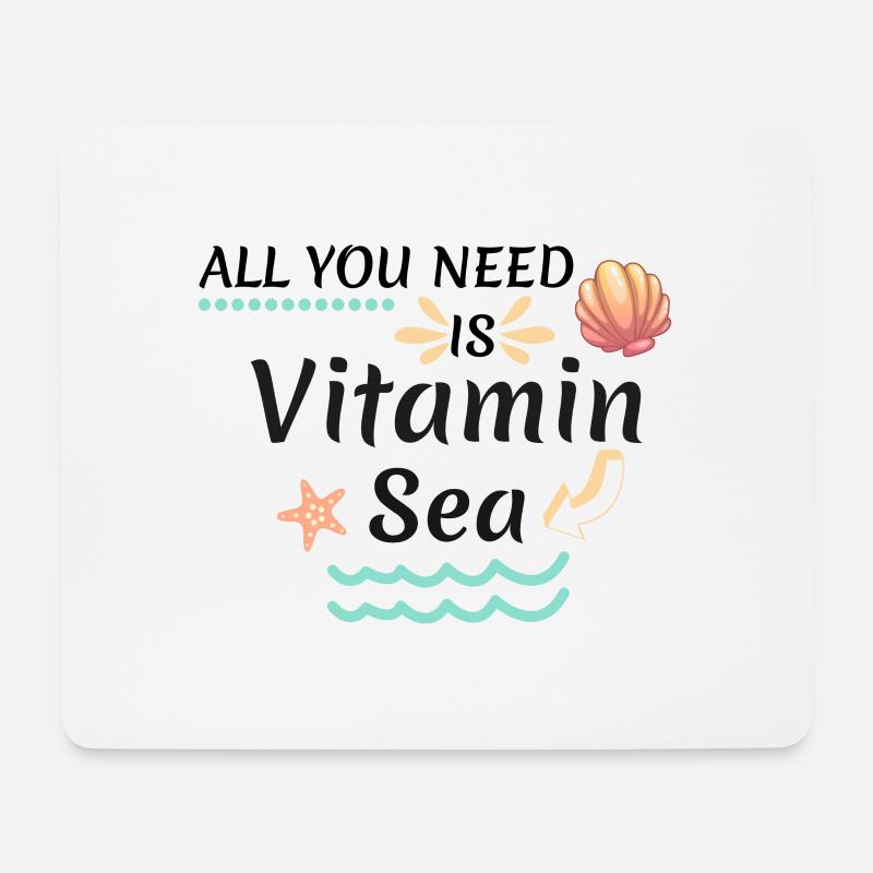 All you need is vitamin sea - Mousepad (Querformat) - Weiß