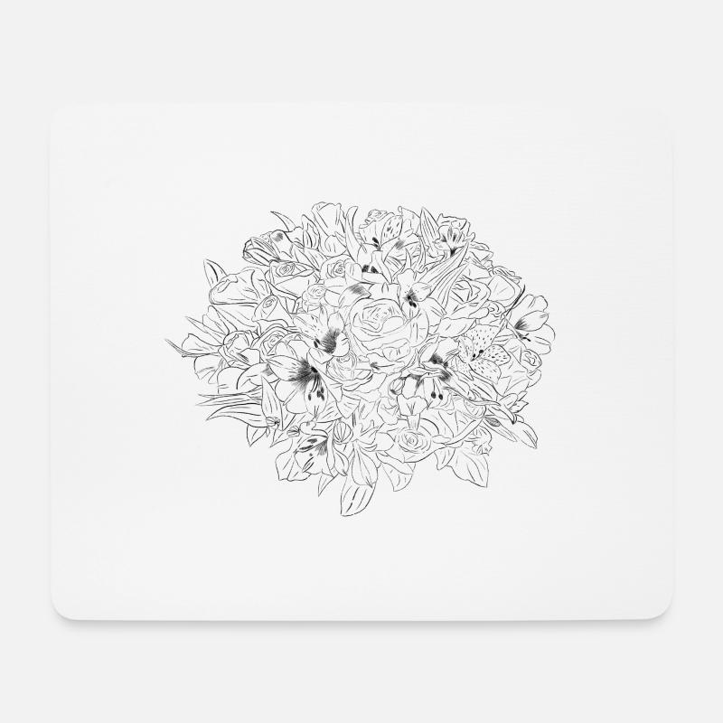 Illustration Blumen Floriana - Mousepad (Querformat) - Weiß