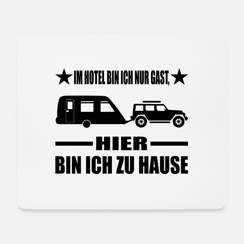 Camping - Mousepad (Querformat) - Weiß