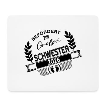 Befördert zur großen Schwester 2026 - Mousepad (Querformat) - Weiß - Vorne
