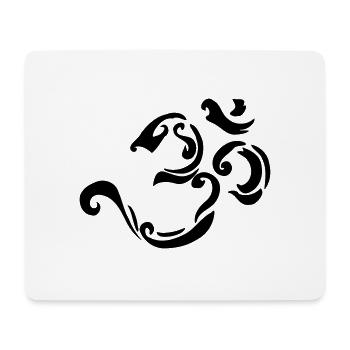 Tribal Om-Design Hinduismus spirituell Symbol Yoga - Mousepad (Querformat) - Weiß - Vorne