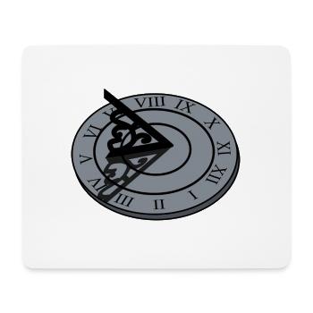 uhr zeit watch clock time hourglass sanduhr140 - Mousepad (Querformat) - Weiß - Vorne