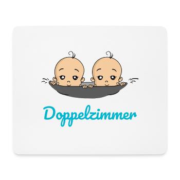 Doppelzimmer Baby Zwillinge Schwangerschaft - Mousepad (Querformat) - Weiß - Vorne