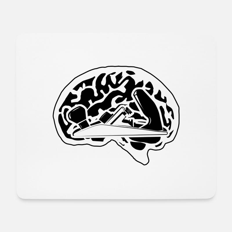Hobel Schreiner Tischler - Mousepad (Querformat) - Weiß