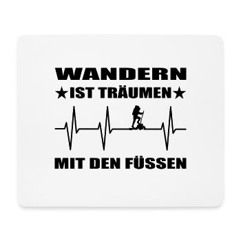Wandern - Mousepad (Querformat) - Weiß - Vorne
