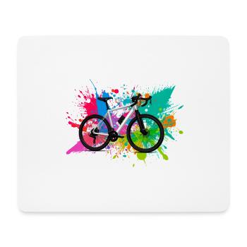 illustration,VTT,vélo de route,graffiti,coloré - Tapis de souris (format paysage) - blanc - Devant
