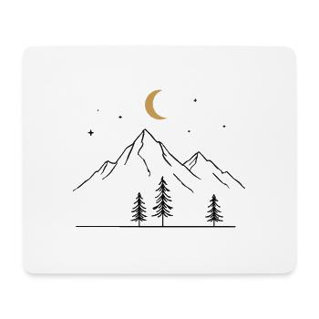 Montagnes Lune - Tapis de souris (format paysage) - blanc - Devant