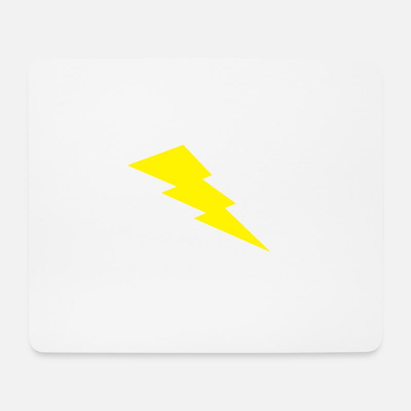 Blitz - Mousepad (Querformat) - Weiß