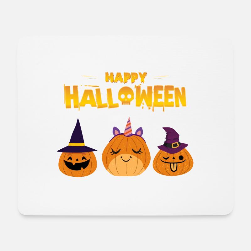 Happy Halloween Kostüm lustig Kürbis Geschenk - Mousepad (Querformat) - Weiß