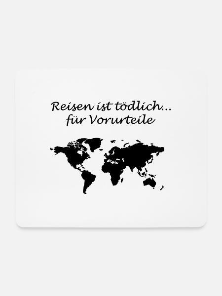 Reisen ist tödlich - Mousepad (Querformat) - Weiß