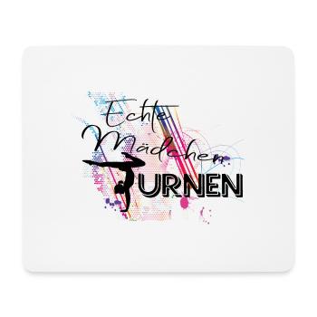 Echte Mädchen Turnen - Mousepad (Querformat) - Weiß - Vorne