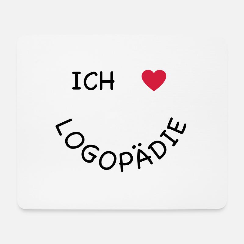 Ich liebe Logopädie - Mousepad (Querformat) - Weiß
