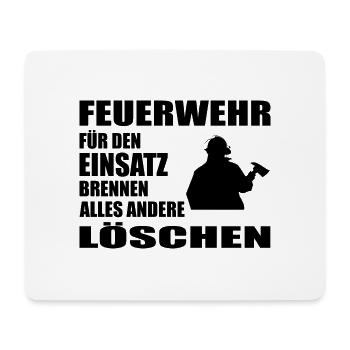 Feuerwehr - Mousepad (Querformat) - Weiß - Vorne