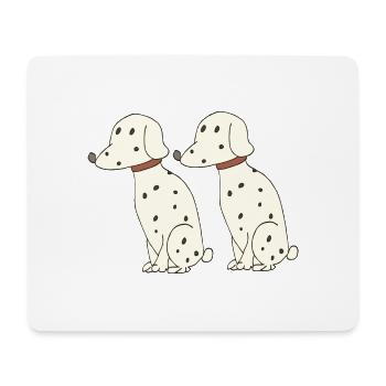 dalmatiner doppelt - Mousepad (Querformat) - Weiß - Vorne