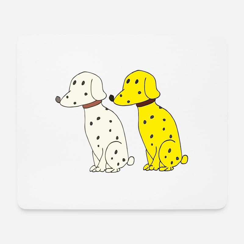 Dalmatian double - Mouse Pad (horizontal) - white