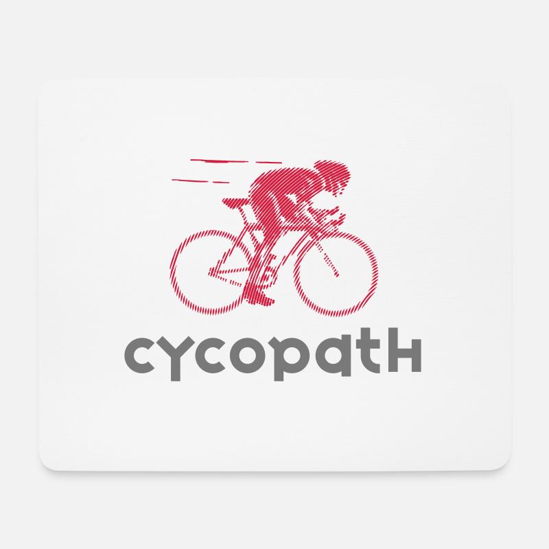 Cycopath, nur für echte Radfahrer. - Mousepad (Querformat) - Weiß