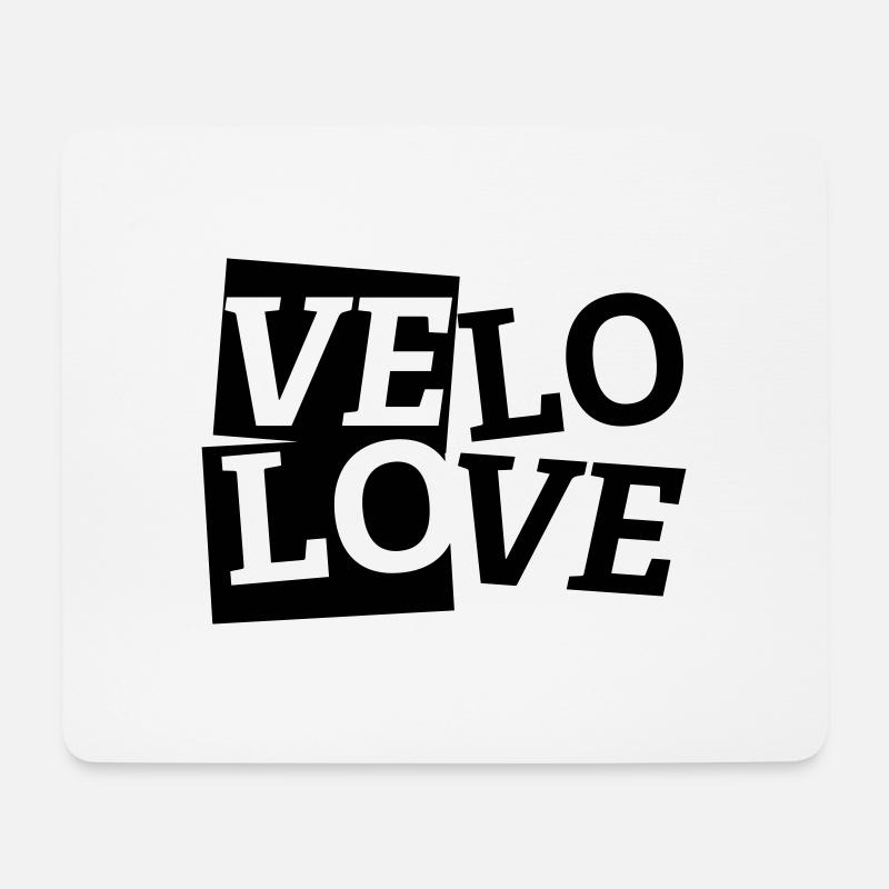 Velo Love das lieben alle Radfahrer - Mousepad (Querformat) - Weiß