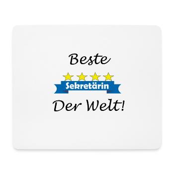 Beste Sekretärin der Welt! - Mousepad (Querformat) - Weiß - Vorne