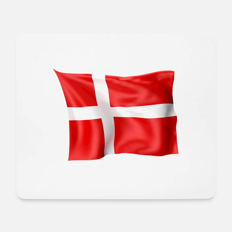 Dannebrog dänische Flagge Fahne Dänemark - Mousepad (Querformat) - Weiß