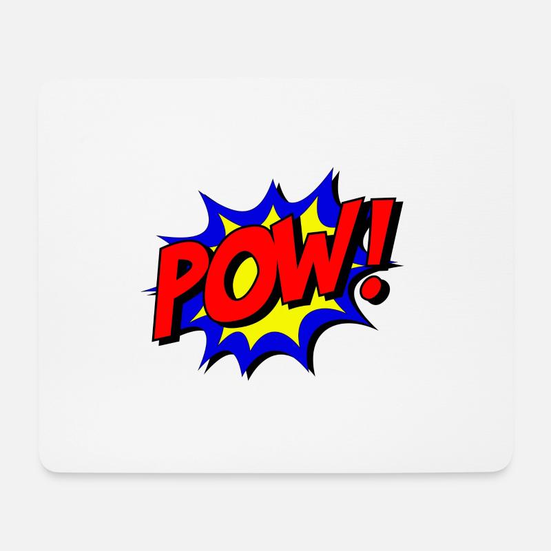 POW! - Mouse Pad (horizontal) - white