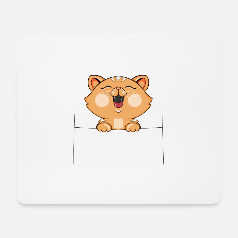 kitten with guanciotte - Mouse Pad (horizontal) - white