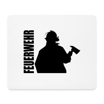 Feuerwehr - Mousepad (Querformat) - Weiß - Vorne