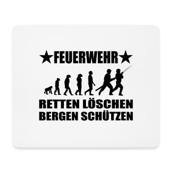 Feuerwehr - Mousepad (Querformat) - Weiß - Vorne