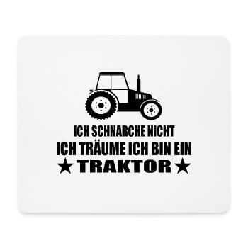 Traktor - Mousepad (Querformat) - Weiß - Vorne