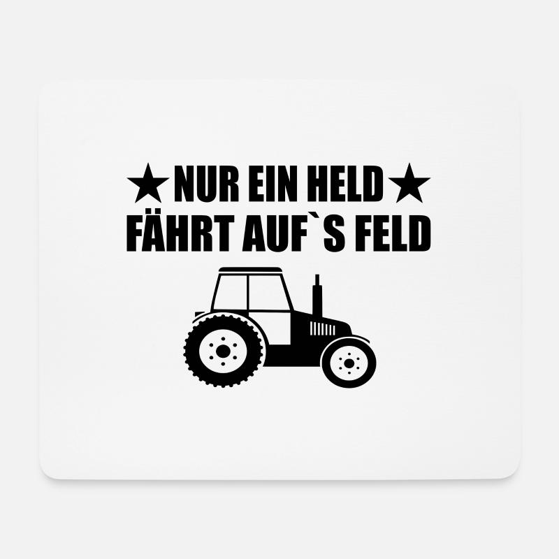 Traktor - Mousepad (Querformat) - Weiß