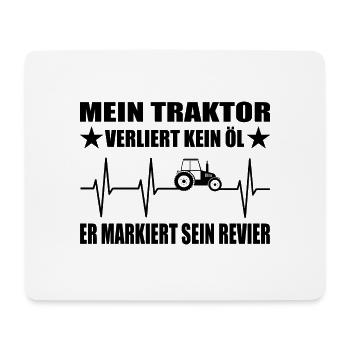 Traktor - Mousepad (Querformat) - Weiß - Vorne