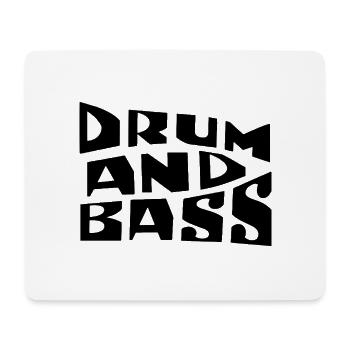 Bold and distressed Drum and Bass logo design - Mouse Pad (horizontal) - white - Front