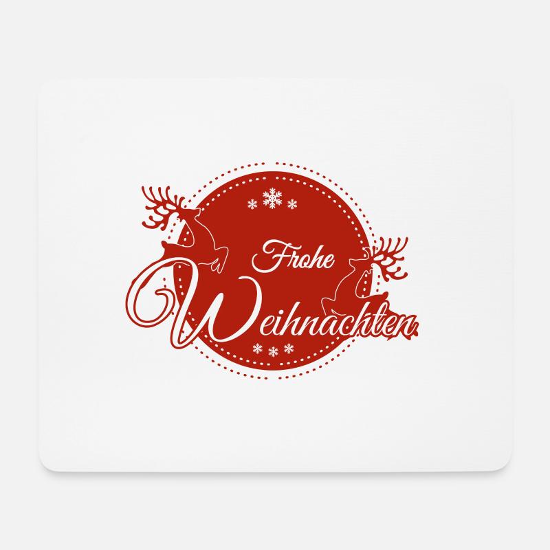 Frohe Weihnachten - Mousepad (Querformat) - Weiß