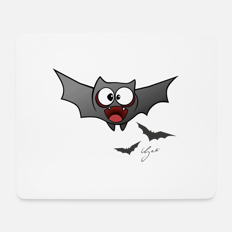 Chauve-souris - Tapis de souris (format paysage) - blanc