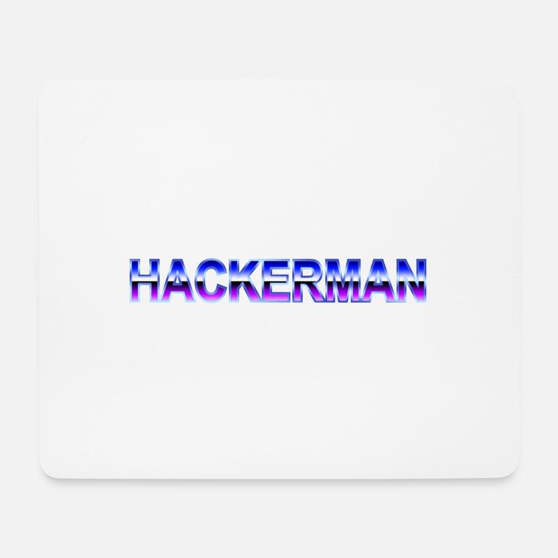 Hackerman - Mouse Pad (horizontal) - white