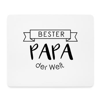 Bester PAPA der Welt - Mousepad (Querformat) - Weiß - Vorne