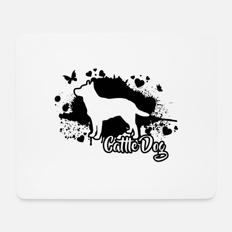 Australian CATTLE DOG Hunde Mama Hund Wilsigns - Mousepad (Querformat) - Weiß