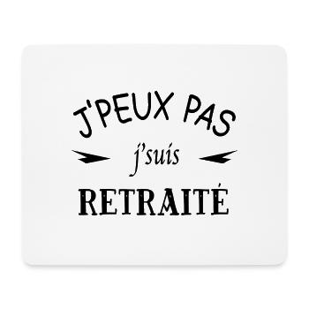 J'peux pas j'suis retraité - Tapis de souris (format paysage) - blanc - Devant