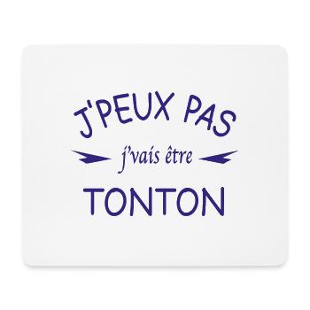 J'peux pas j'vais être tonton - Tapis de souris (format paysage) - blanc - Devant