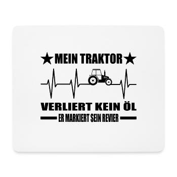 Traktor - Mousepad (Querformat) - Weiß - Vorne