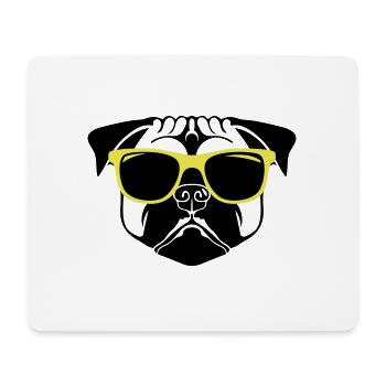 Mops Mama Mops Papa Möpse Hunde Dogs bester freund - Mousepad (Querformat) - Weiß - Vorne